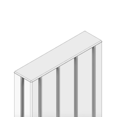 60-150-2 MODULAR SOLUTIONS POLYAMIDE PART END CAP 45MM X 180MM LIGHT GRAY